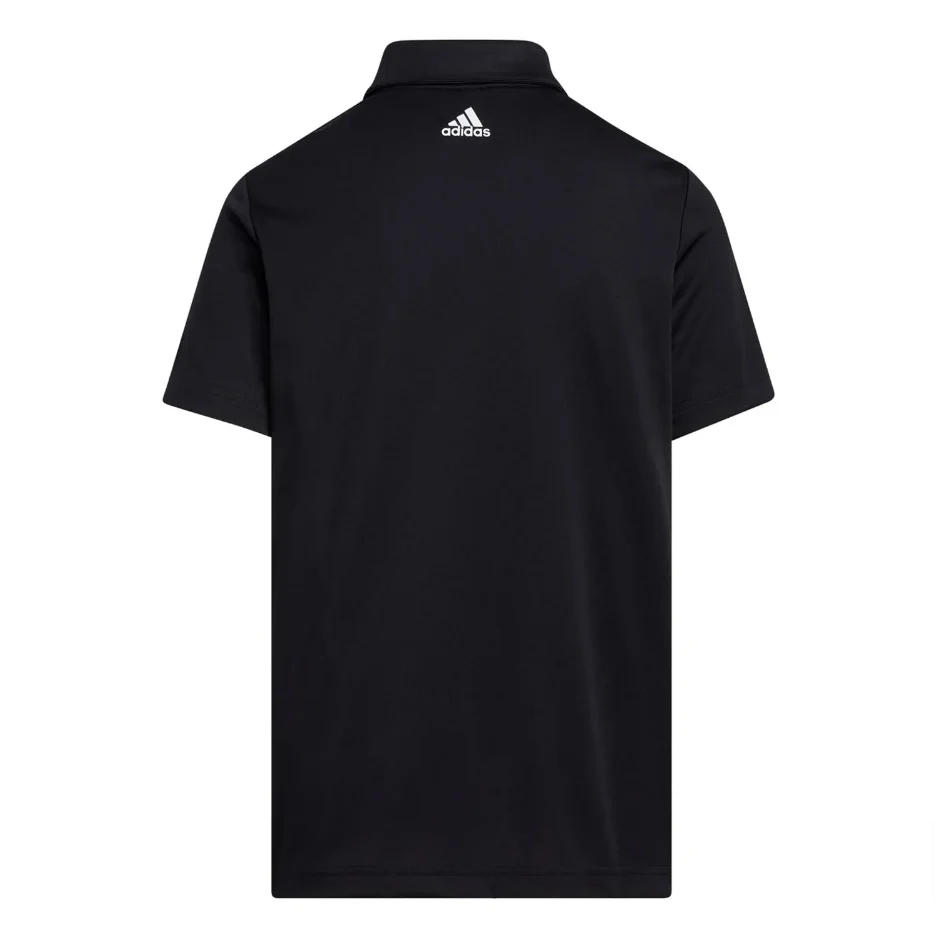 adidas Junior Three Stripe Polo Shirt - Image 3