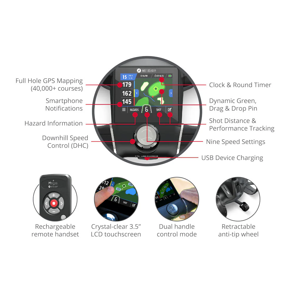 Motocaddy M7 GPS Remote '25 Electric Trundler w/ M7 Ultra Lithium Battery - Image 6