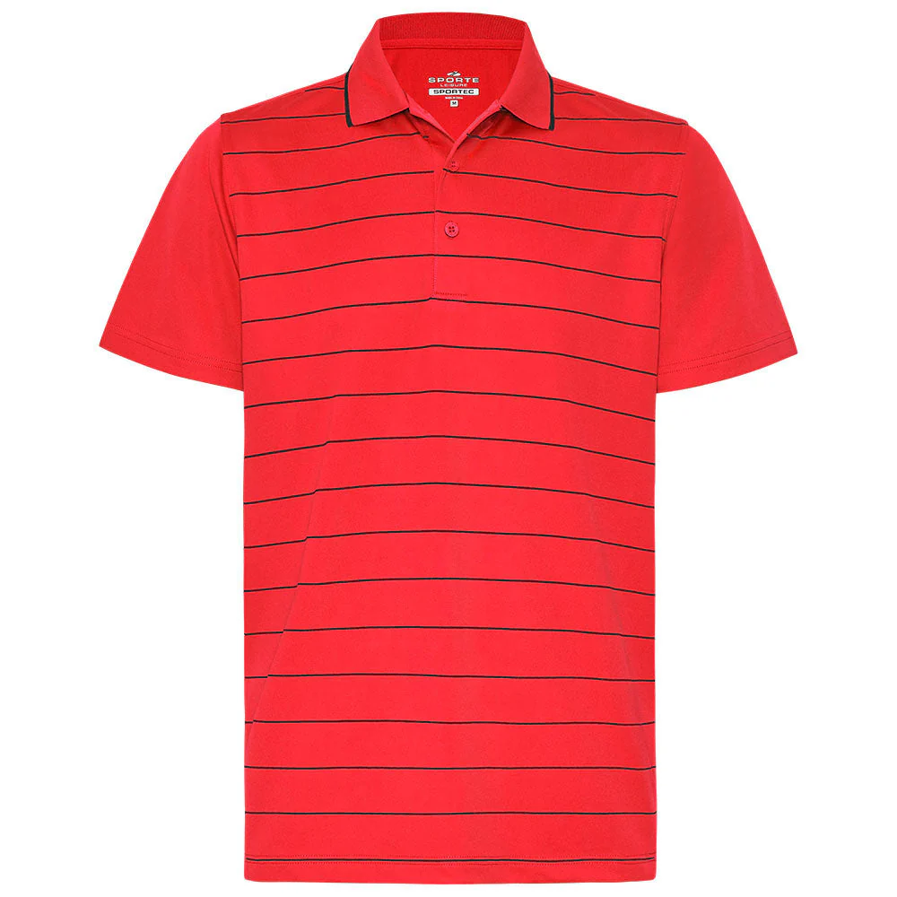 Sporte Leisure Mens Viva Stripe Panel Polo - Image 2