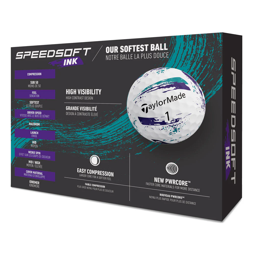 TaylorMade TM26 SpeedSoft Ink Golf Balls - Dozen - Image 3
