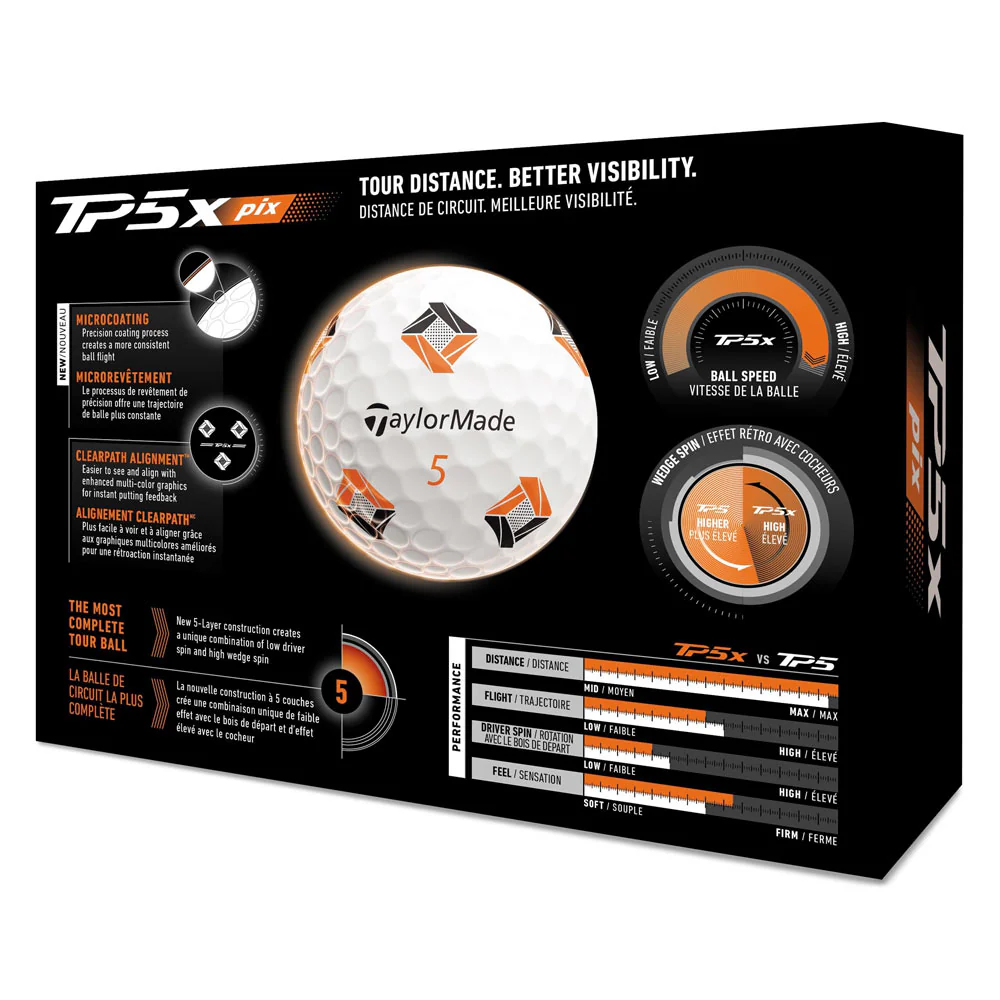 TaylorMade TM26 TP5x Pix Golf Balls -Dozen - Image 2
