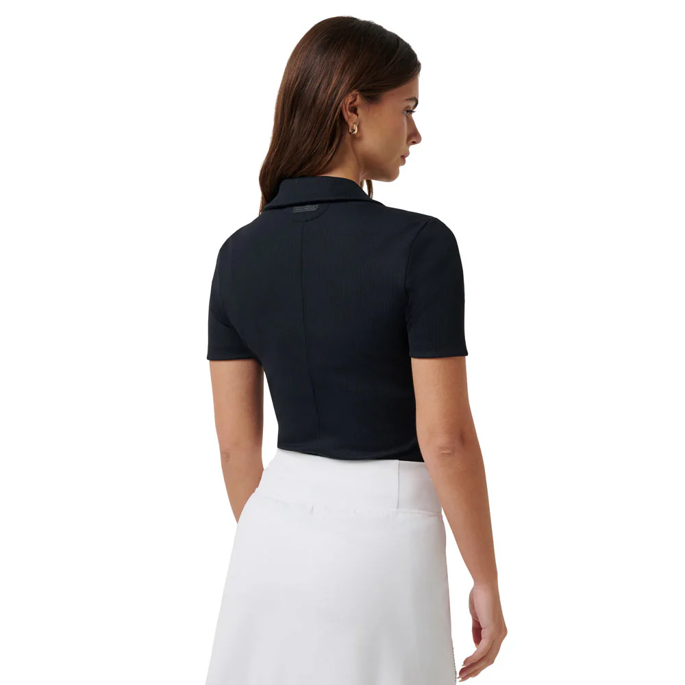 Travis Mathew Ladies Moveknit Short Sleeve V Neck Polo - Image 3